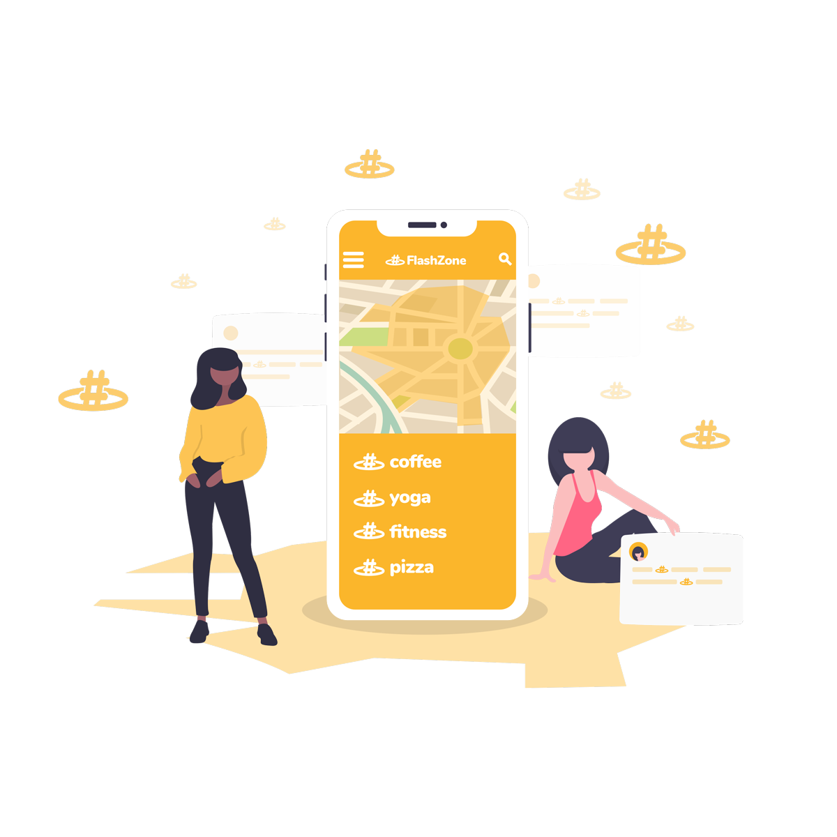 FlashZone FlashTags local hashtags